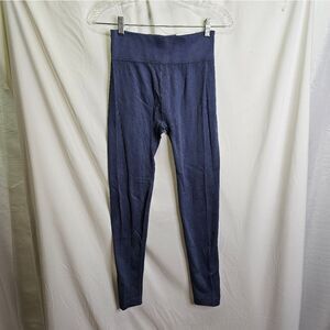 SO High Rise Ribbed Seamless Leggings in Cyclone Blue Size Small